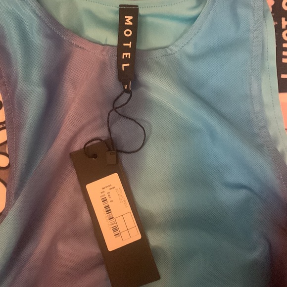 MOTEL blue tank dress NWT - Picture 8 of 10